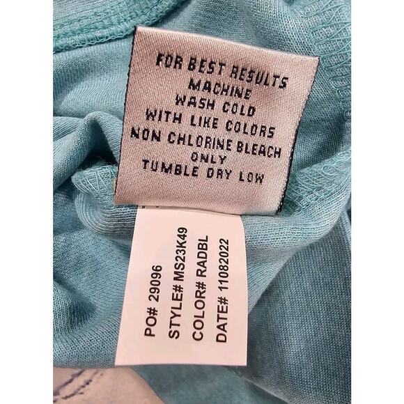 Peter Millar SZ XXL Crown Comfort 1/4 Zip Sweater Teal Golf Performance MS23K49 - Picture 10 of 12